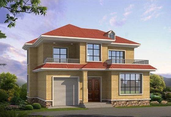 兩款二層農(nóng)村小戶型別墅自建房，第一款占地不足110平米，帶車庫設(shè)計更實用