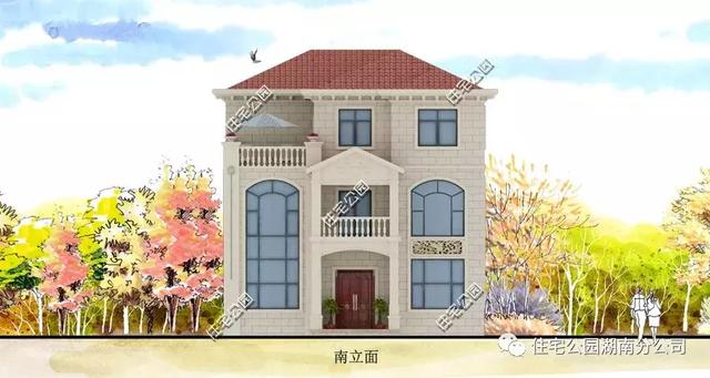 9米×11米三層經典歐式別墅設計圖，精致漂亮，布局合理