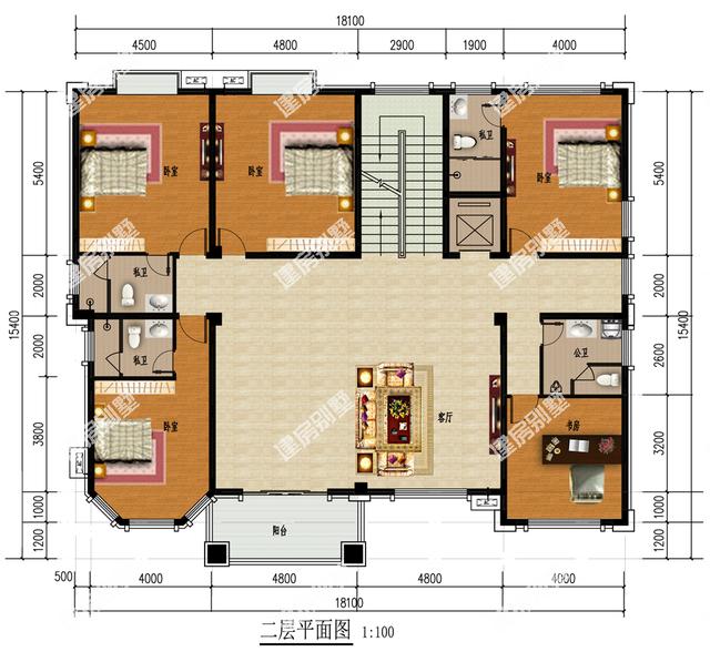 18.1mx15.4m農(nóng)村四層自建房，配備有家庭KTV、健身房、電梯，豪華大氣，算得上是百村心中的第一豪宅了！