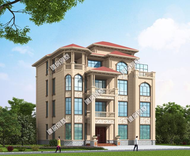 18.1mx15.4m農(nóng)村四層自建房，配備有家庭KTV、健身房、電梯，豪華大氣，算得上是百村心中的第一豪宅了！