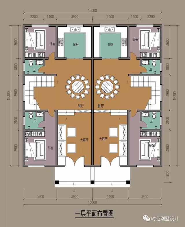經典的三層歐式雙拼別墅，單戶7米5小面寬，氣派實用有面子