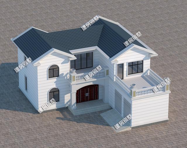 二層農(nóng)村自建房，帶獨(dú)立的車庫，農(nóng)村建房必選！