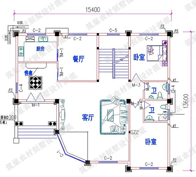 推薦2款款帶棋牌室的三層別墅設計圖，戶型一屋頂花園，只要25萬，戶型二帶地下室，奢華款70萬！