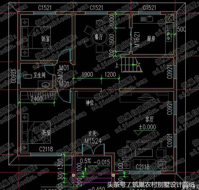 25萬(wàn)左右就能蓋起帶堂屋可放神位的農(nóng)村二層自建房設(shè)計(jì)圖，有你喜歡的嗎？