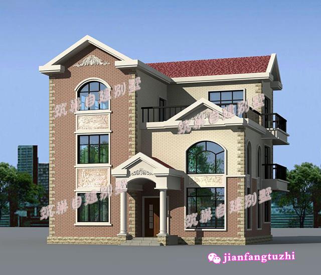 占地100平方米左右的農村三層小別墅設計圖，非常經典，舒適實用！