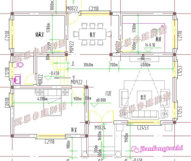 占地100平方米左右的農村三層小別墅設計圖，非常經典，舒適實用！