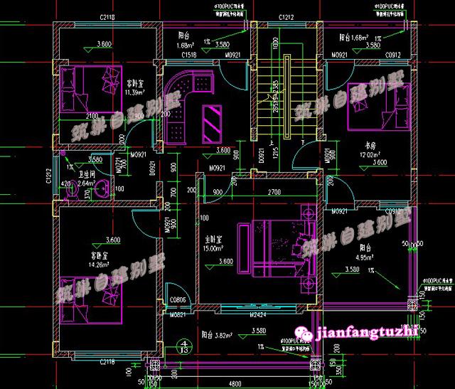 占地100平米二層歐式別墅設計圖，溫馨又美觀，造價20萬