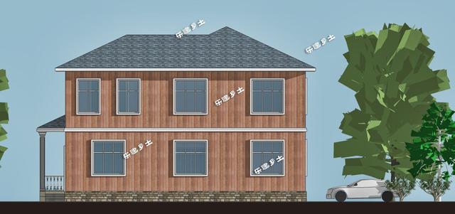 二層鄉村別墅設計圖，結構精巧，層次感強，美觀大方