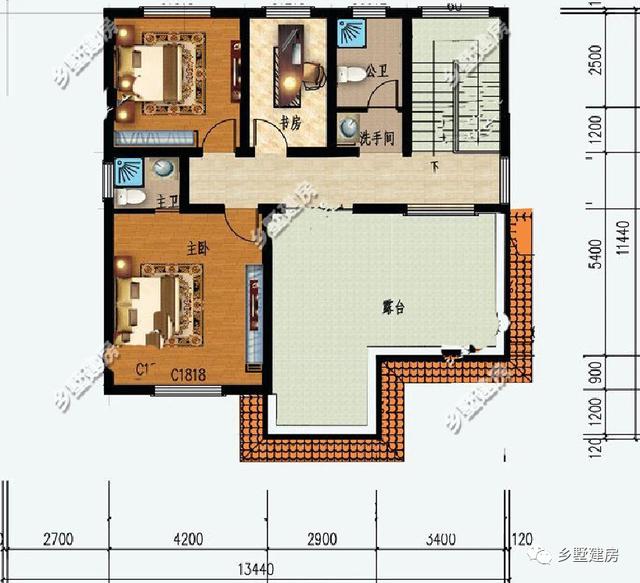 13.4米X11.4米農(nóng)村三層小別墅設(shè)計(jì)圖，大氣時(shí)尚，有沒有讓你們蠢蠢欲動(dòng)呢？
