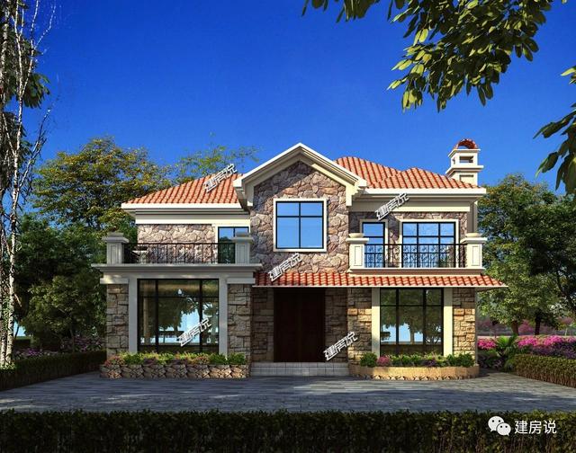 鄉村二層田園風自建房，等賺了錢，我一定要花25萬回家蓋！