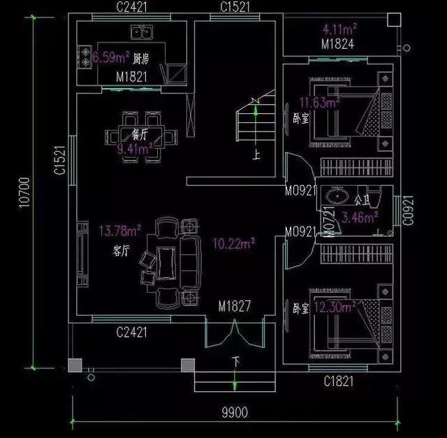 兩款占地100平以內(nèi)的農(nóng)村二層自建房，尤其是第二款六間臥室的設(shè)計思路很氣派，讓人羨慕。