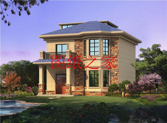 占地90平米左右的二層別墅，開間不到10米，非常實(shí)用的小戶型！