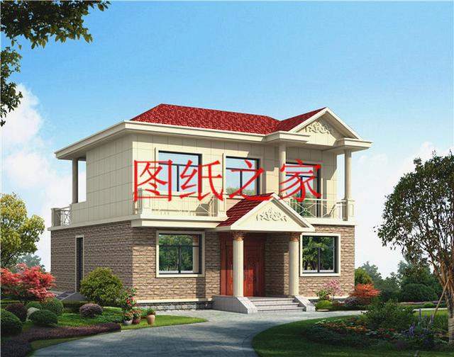 占地90平米左右的二層別墅，開間不到10米，非常實(shí)用的小戶型！