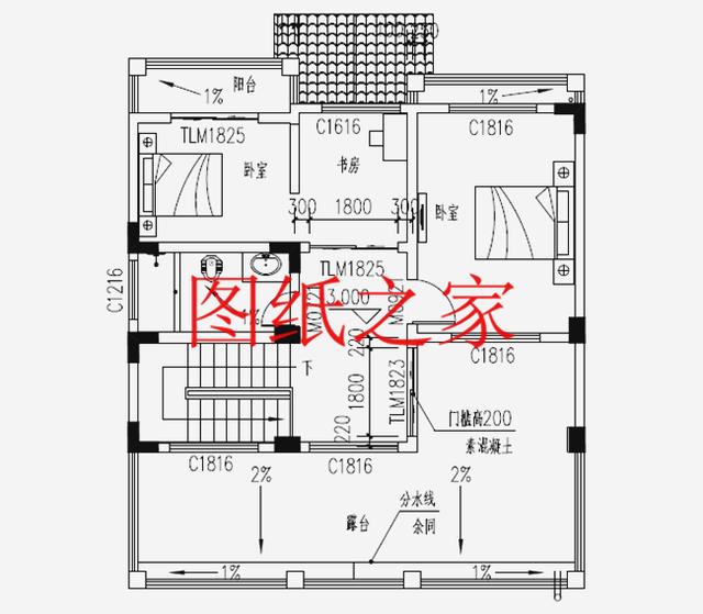占地90平米左右的二層別墅，開間不到10米，非常實(shí)用的小戶型！