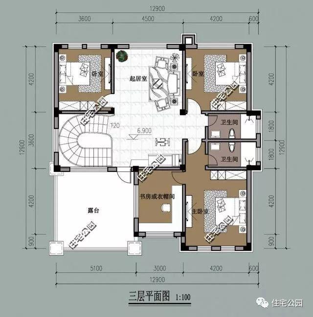 農村三層經典簡歐別墅設計圖，簡單大氣，新建起來的房子就是不一般，處處都透露著高級感。