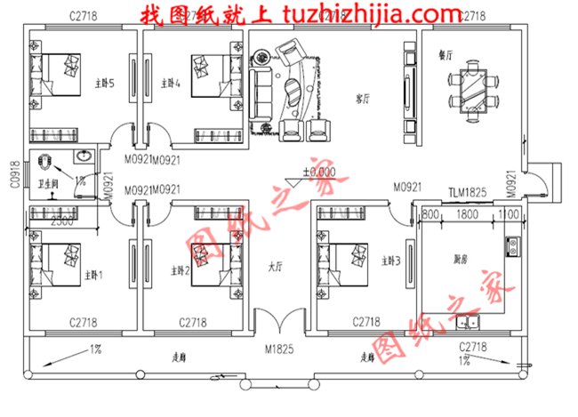 6套住宅設計公司最新一層別墅設計圖，你心動了嗎？