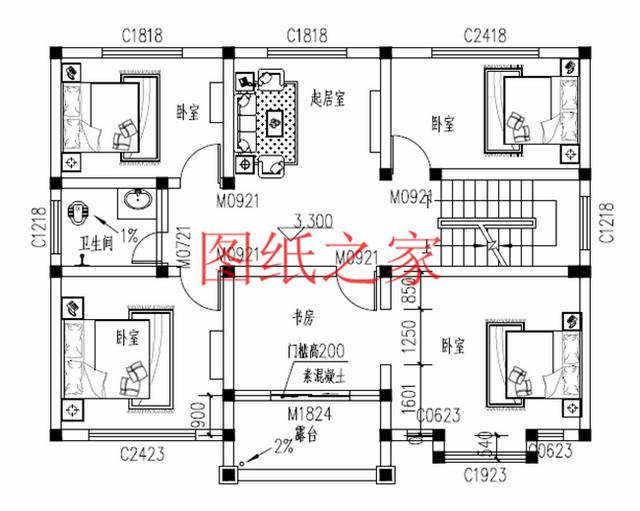 30萬(wàn)建好三層別墅，100平米的方正戶型，舒適宜居、美觀大氣！