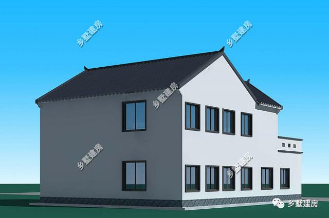 12.54×18.34米二層中式自建房，十分的有古典氣息，我猜，你一定喜歡！