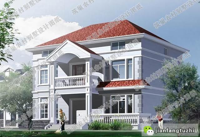 占地130平農村三層小洋樓，簡約大氣，帶多個臥室套房，功能齊全，居住舒適。