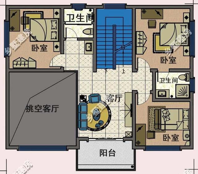 13×11.5米農村三層自建房，帶落地窗+挑空客廳，時尚大氣，農村美好幸福生活等著你！