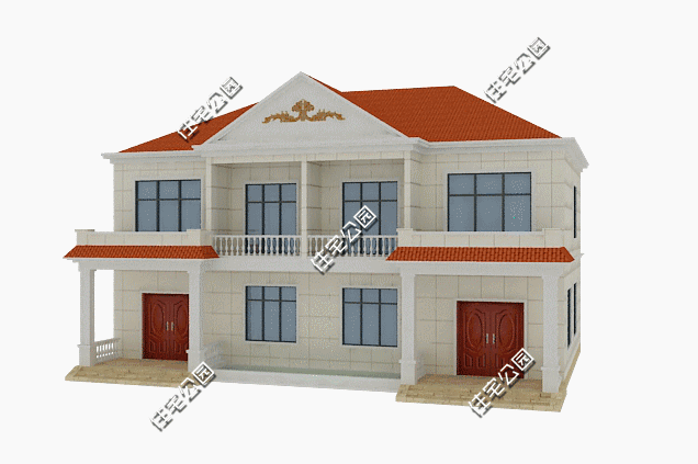 占地200平兄弟雙拼二層自建房，方正規(guī)整，落落大方沉穩(wěn)莊重，最適合農(nóng)村兄弟倆一起合建。