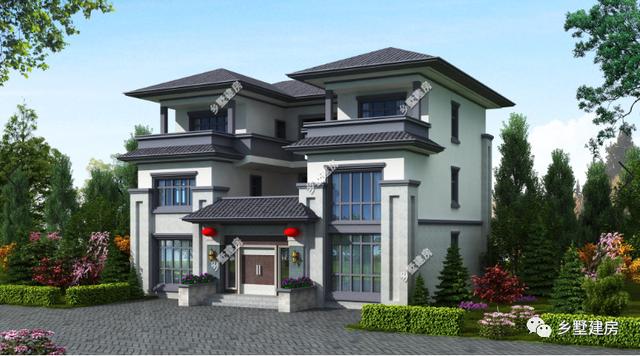 兩款新中式農村別墅設計圖，喜歡就收藏留著用吧！