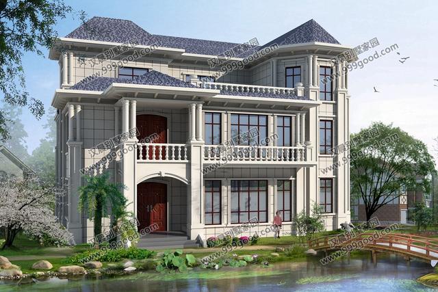 自建三層別墅設計圖，造價50萬，實在太漂亮！