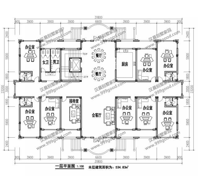 古典歐式和徽派中式結(jié)合的別墅設(shè)計圖，造型挺別致。