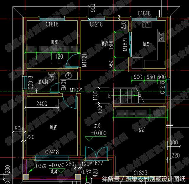 5款農村自建房，造價30萬內，二層120㎡左右。