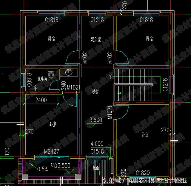 5款農村自建房，造價30萬內，二層120㎡左右。