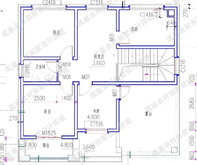 5款農村自建房，造價30萬內，二層120㎡左右。