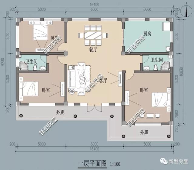 5套最美一層養(yǎng)老別墅設(shè)計(jì)圖，經(jīng)濟(jì)實(shí)惠10萬就建成。