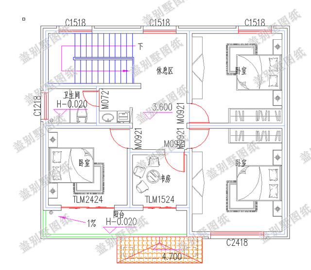 農村二層自建房，20萬100平米現代時尚設計坡屋頂設計更加獨特。