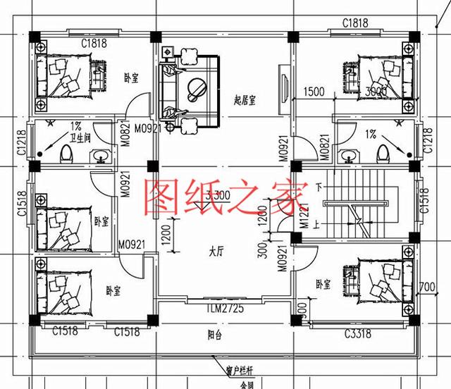 大戶型二層別墅設計圖，造價只要20萬，讓您的別墅獨一無二！