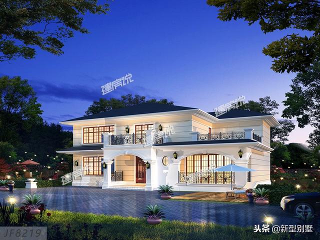 清晰脫俗二層簡約歐式別墅設計圖，在村里絕對是獨一無二噠！