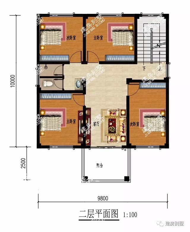 平屋頂別墅設(shè)計圖，廚房不建主屋內(nèi)，風(fēng)格獨特！