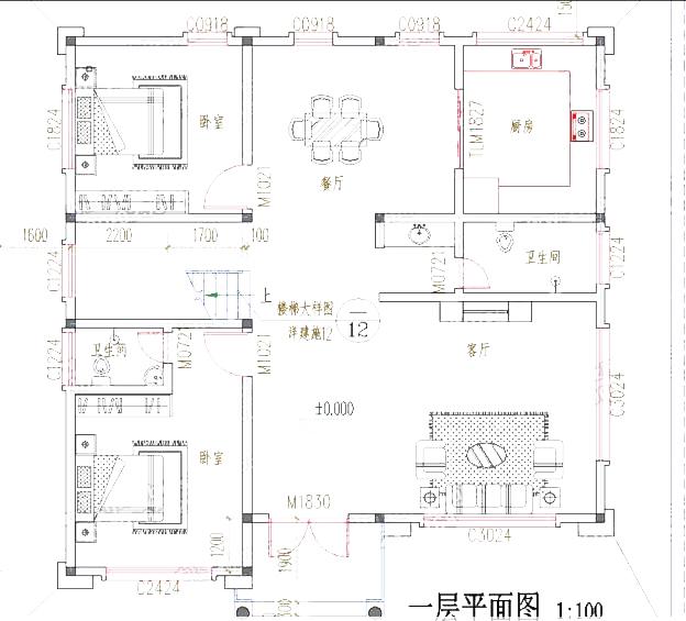 方正戶型別墅設計圖，12×12帶臥室套房，您值得選擇！