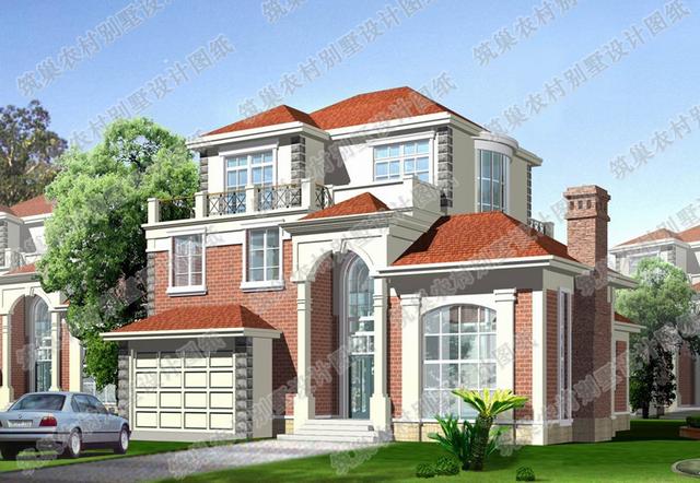 4套三層別墅設計圖，每一款都帶落地窗和車庫，彰顯現代時尚！