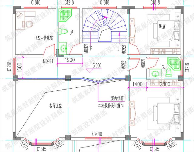5款別墅設計圖，造價低廉，建筑結構水電齊全。
