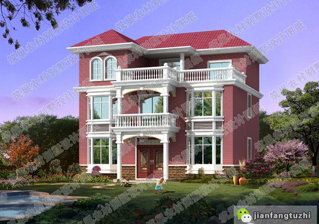 5款別墅設計圖，造價低廉，建筑結構水電齊全。