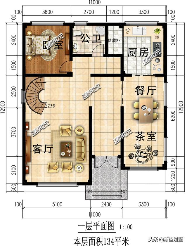 新款別墅設計圖，漂亮又實用，真好，我賺夠錢也要蓋一棟！