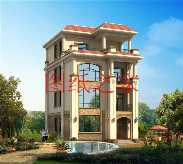 小戶型四層別墅圖，占地110平米左右，小巧精致、簡單大氣！