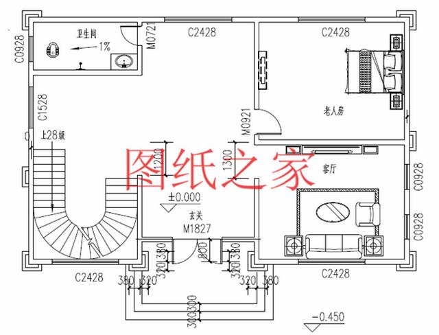 小戶型四層別墅圖，占地110平米左右，小巧精致、簡單大氣！