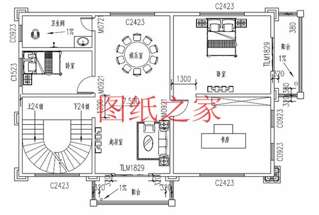 小戶型四層別墅圖，占地110平米左右，小巧精致、簡單大氣！