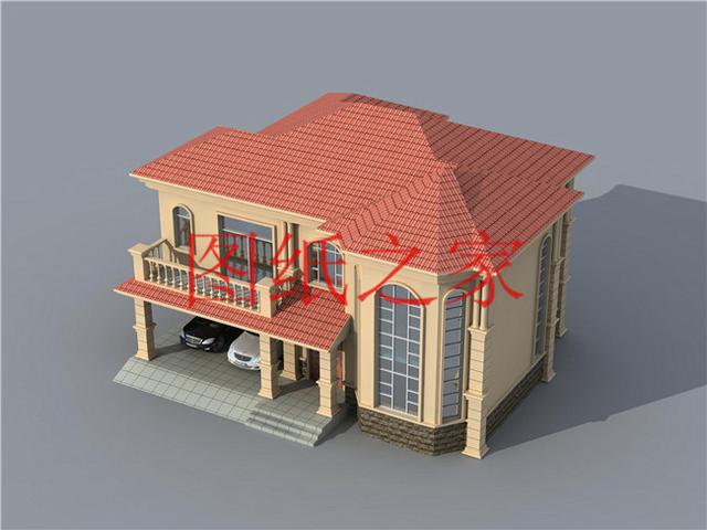 簡約美觀、經濟實用的二層別墅設計圖，非常符合您建房的實際需要！