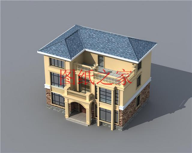 30萬三層別墅設計圖，100平米的方正戶型，舒適宜居、美觀大氣！