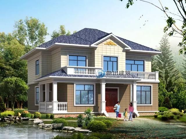 農村二層別墅設計圖，6臥3廳1書房帶堂屋，年輕人最愛的戶型！