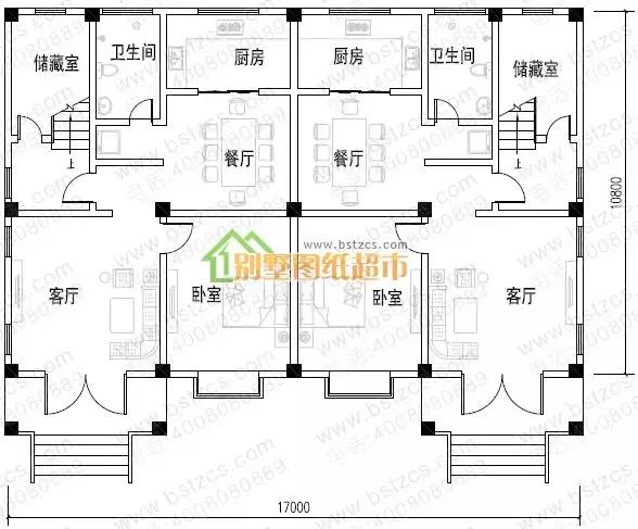 8套雙拼別墅設計圖，兄弟別墅這樣建，氣派實用有面子。