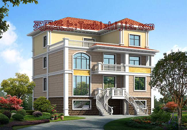 美觀三層半農(nóng)村自建房圖片，大家都喜歡的溫馨住宅！