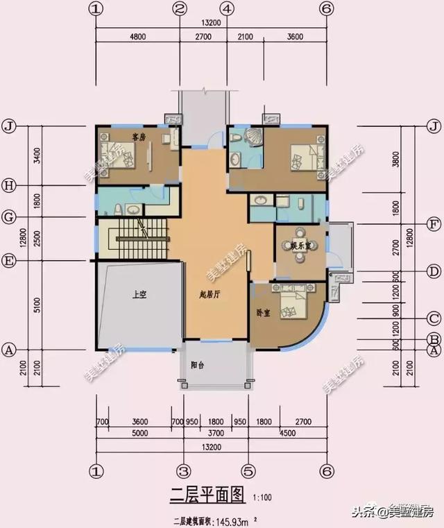 獨特別墅設計圖，家里有一個屋頂花園，簡直太羨慕啦！